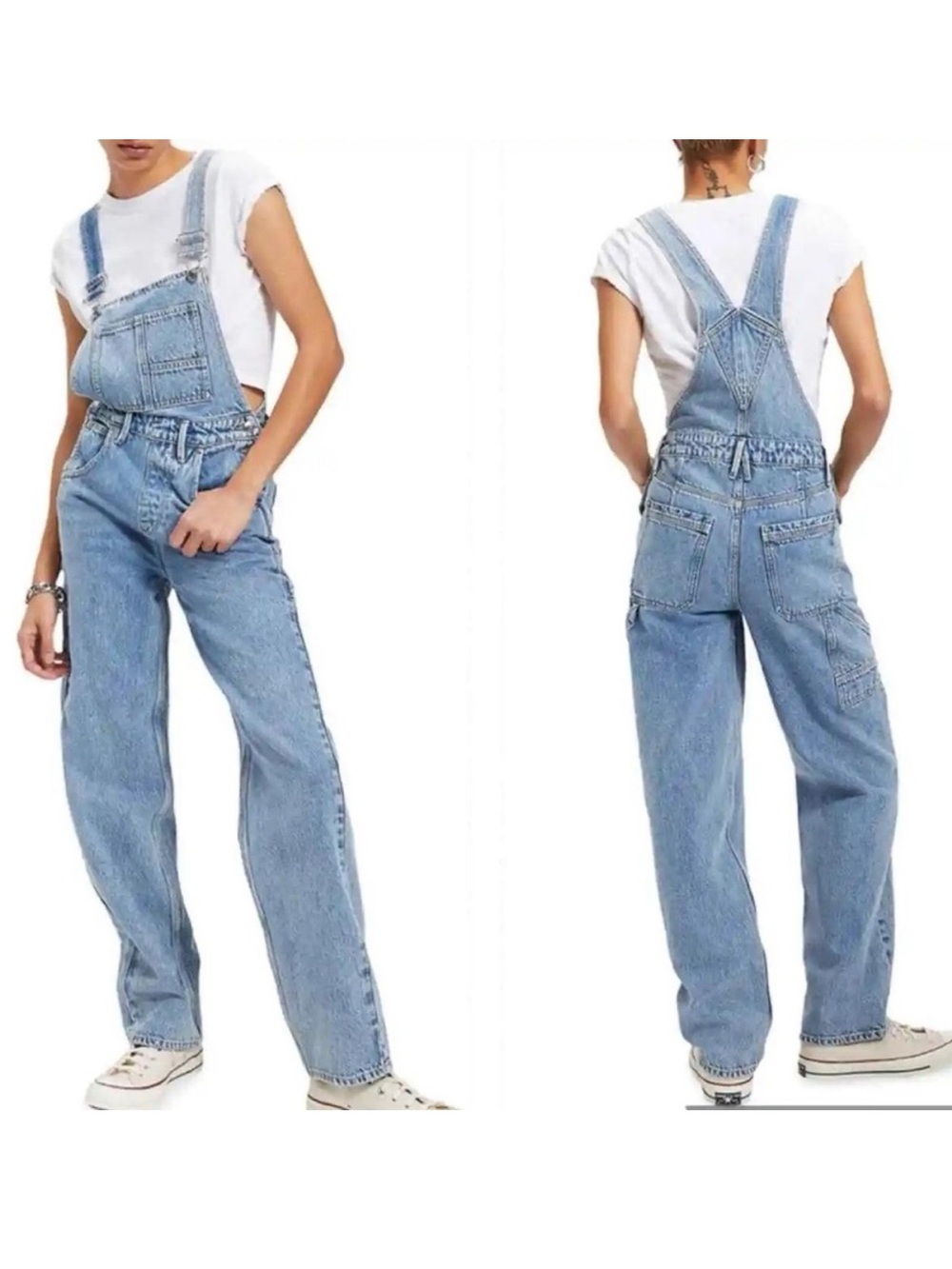 GOOD AMERICAN | revolve Good relaxed 90’s overalls size 10 (30)